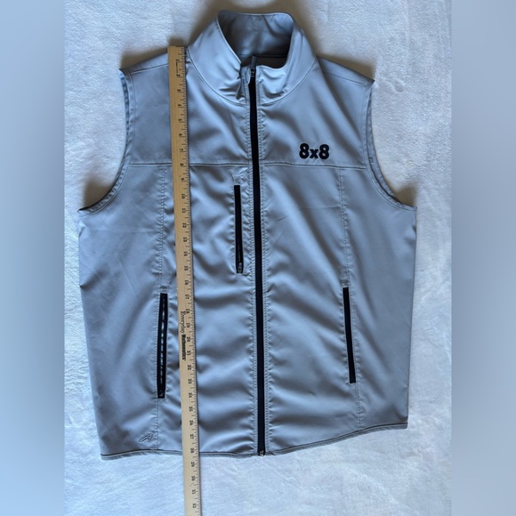 Antigua Demand Sleeveless Jacket Ahead USA Gray Shirt Size Large - Picture 5 of 8